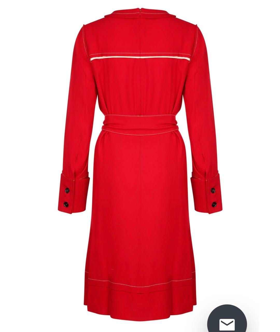 MARNI Красное вискозное коктейльное платье, фото 8