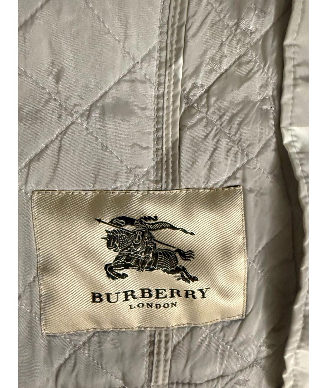 BURBERRY Серебряная вискозная куртка, фото 3