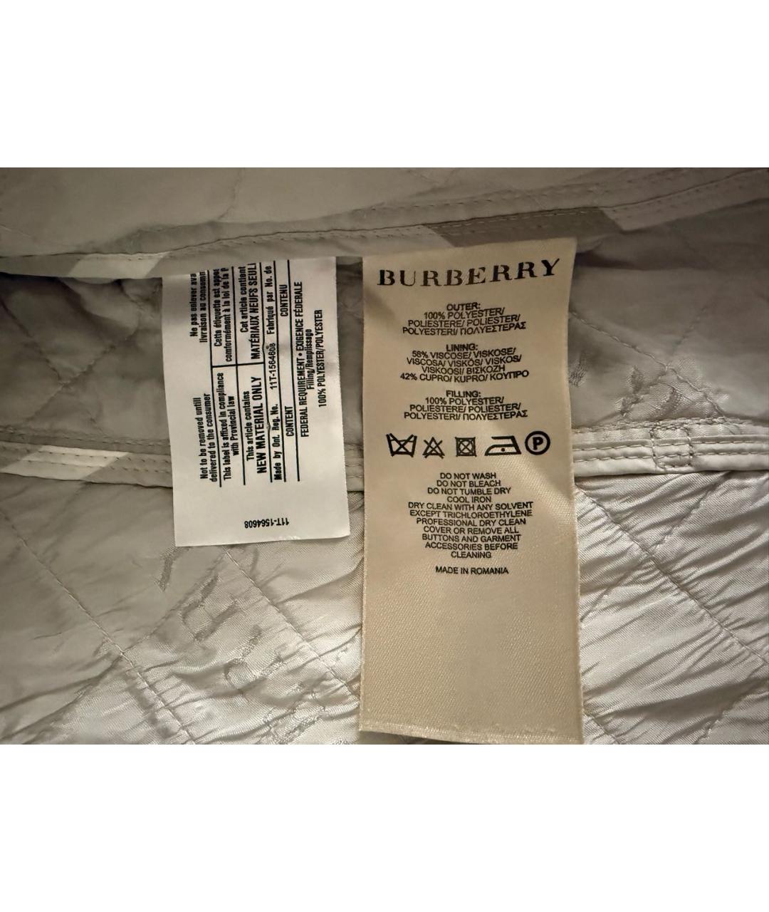 BURBERRY Серебряная вискозная куртка, фото 5