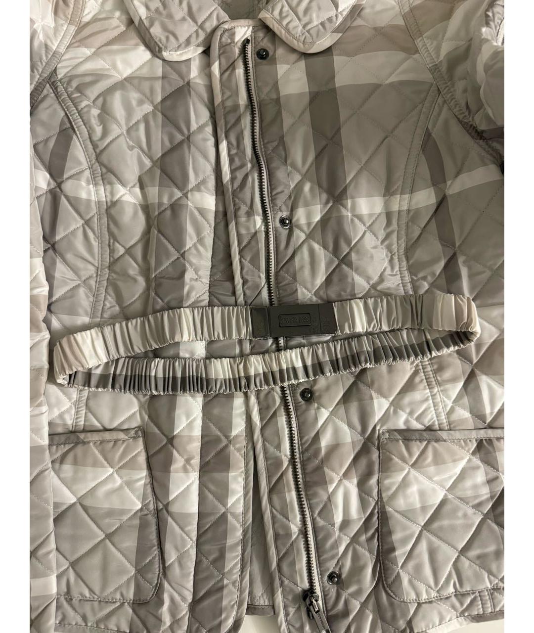 BURBERRY Серебряная вискозная куртка, фото 4