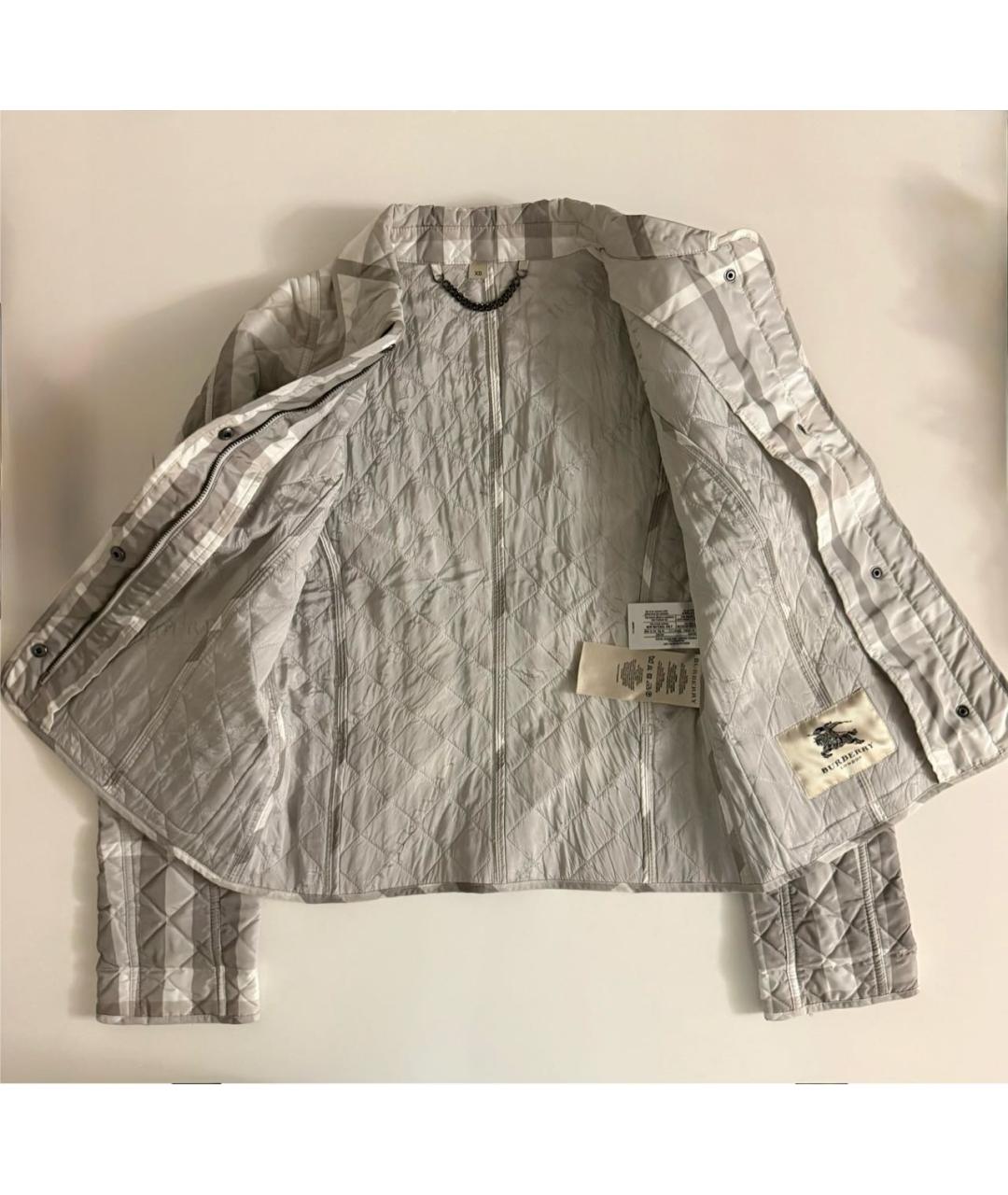 BURBERRY Серебряная вискозная куртка, фото 6