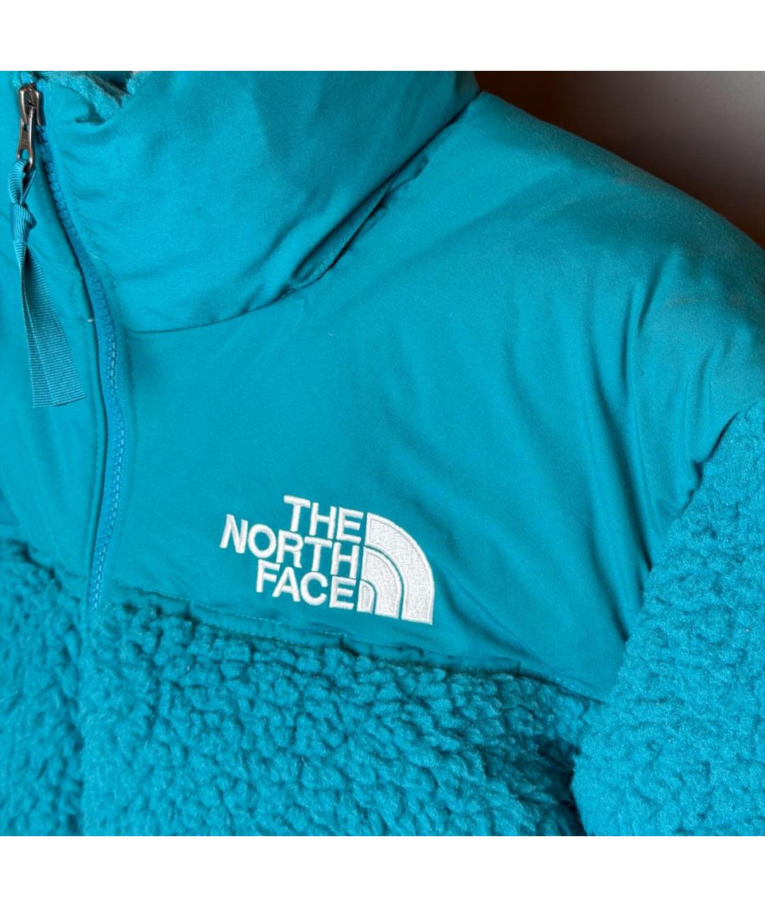 THE NORTH FACE Бирюзовый полиамидовый пуховик, фото 3