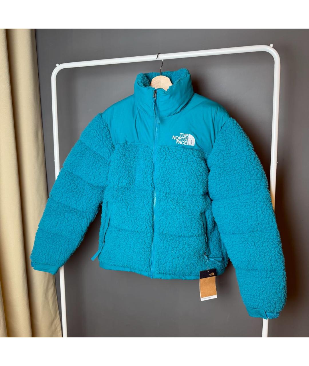 THE NORTH FACE Бирюзовый полиамидовый пуховик, фото 2