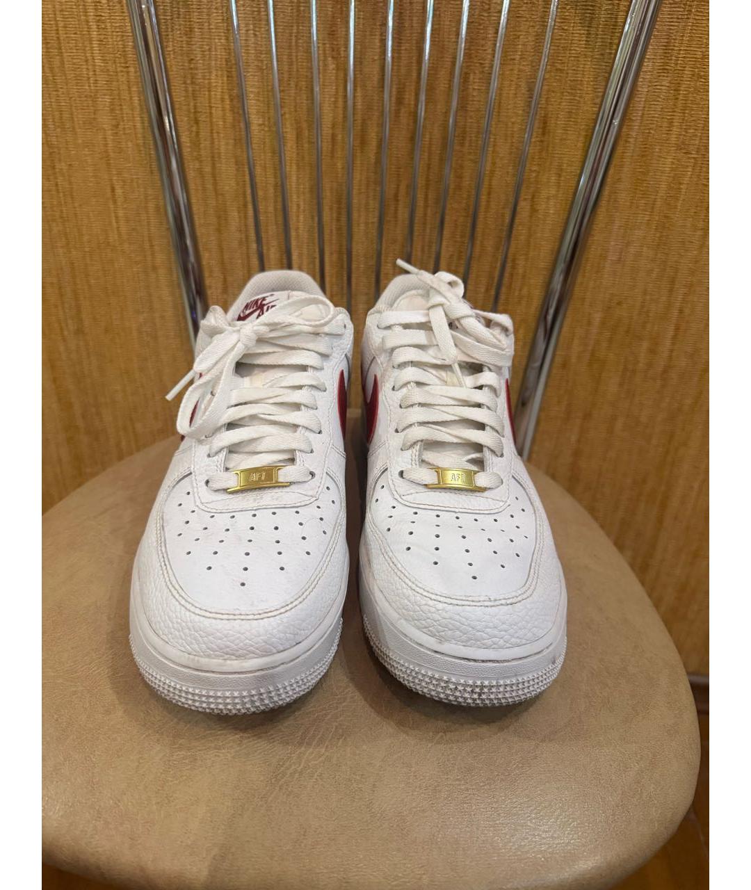 NIKE Белые кожаные низкие кроссовки / кеды, фото 2