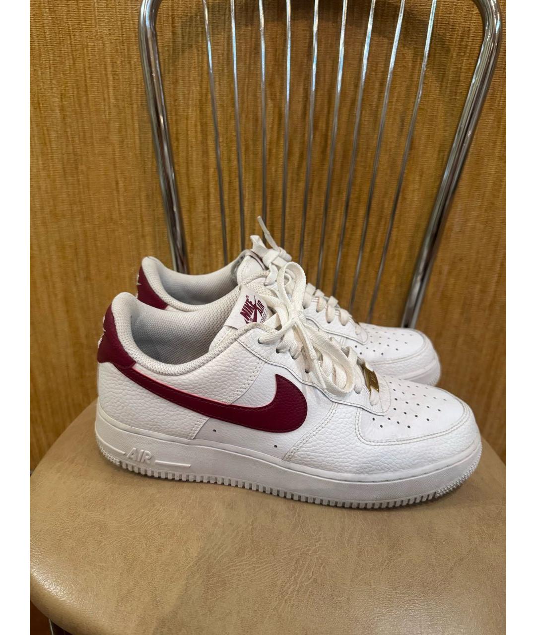 NIKE Белые кожаные низкие кроссовки / кеды, фото 6