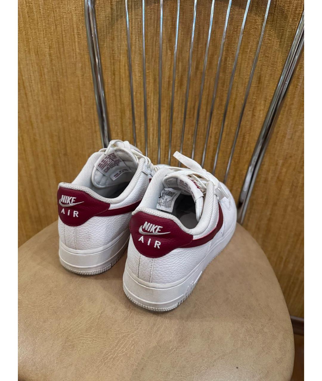 NIKE Белые кожаные низкие кроссовки / кеды, фото 4