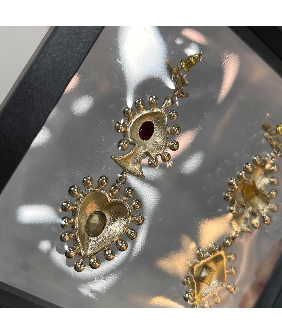 CHANEL Золотые металлические серьги, фото 5