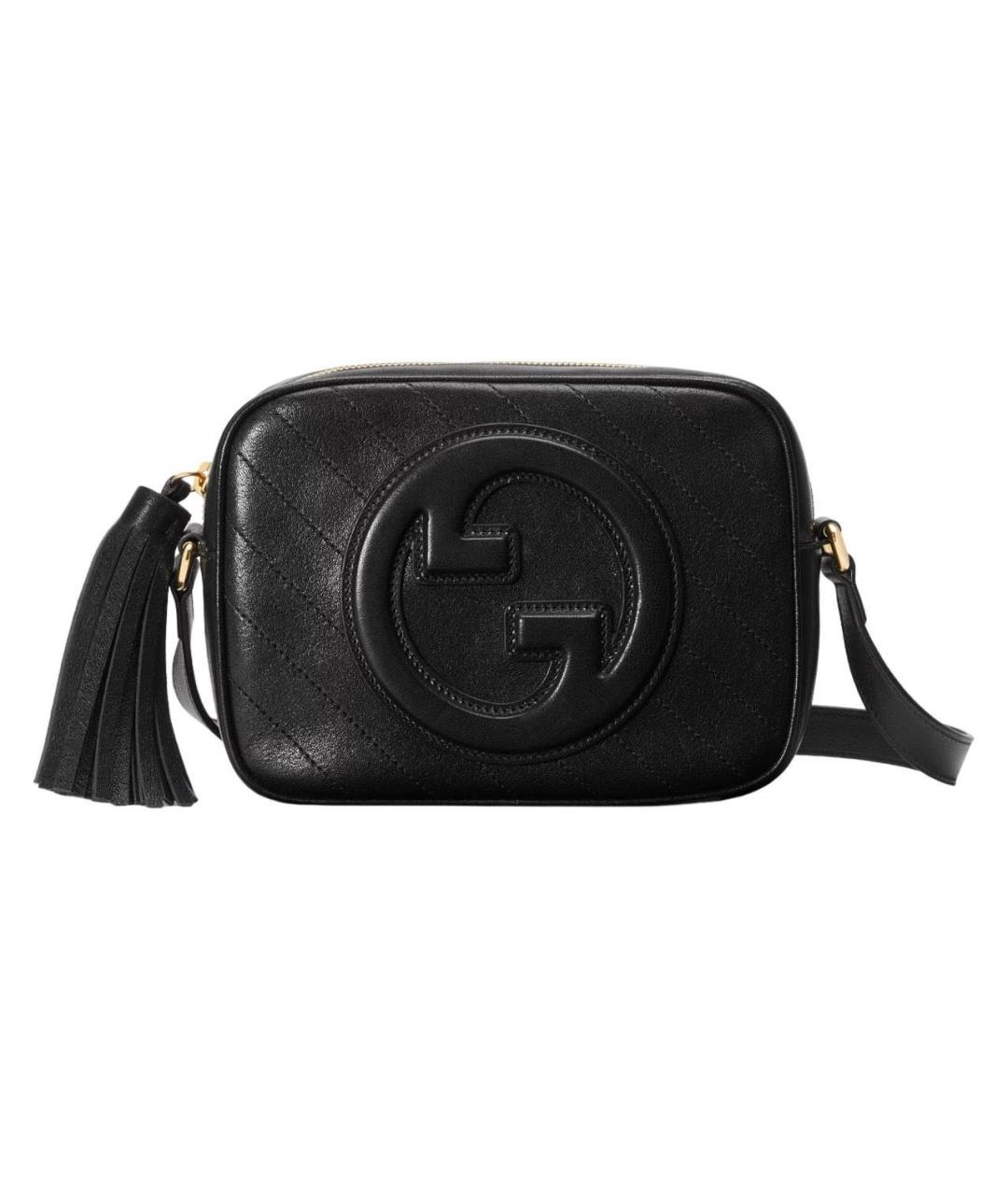 GUCCI Черная кожаная сумка через плечо, фото 7