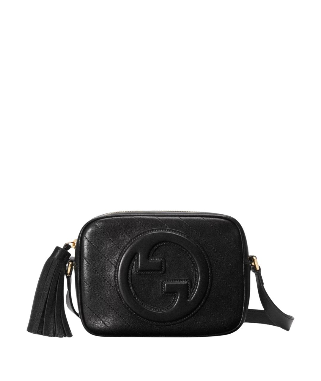 GUCCI Черная кожаная сумка через плечо, фото 1