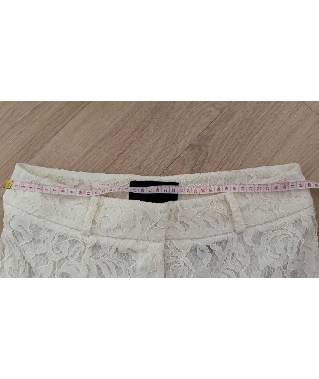 PHILIPP PLEIN Белые кружевные прямые брюки, фото 7