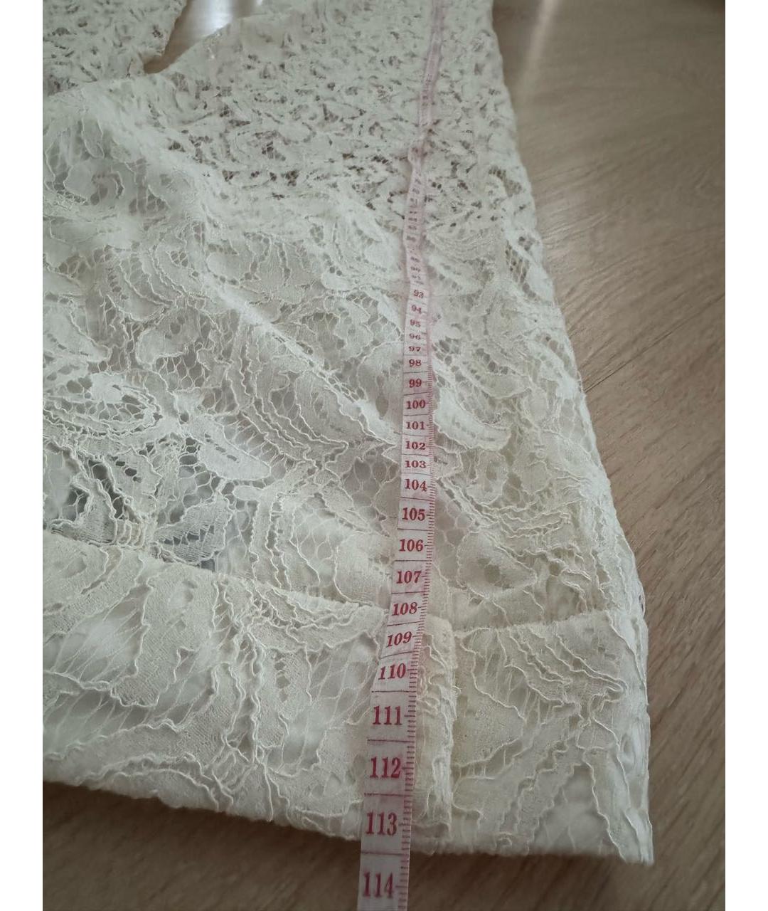 PHILIPP PLEIN Белые кружевные прямые брюки, фото 8
