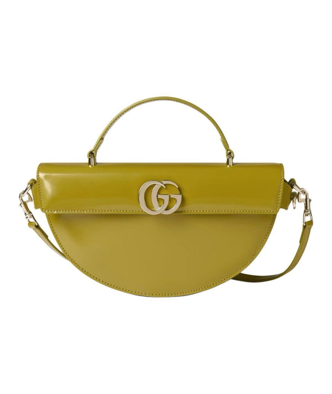 GUCCI Желтая кожаная сумка через плечо, фото 6