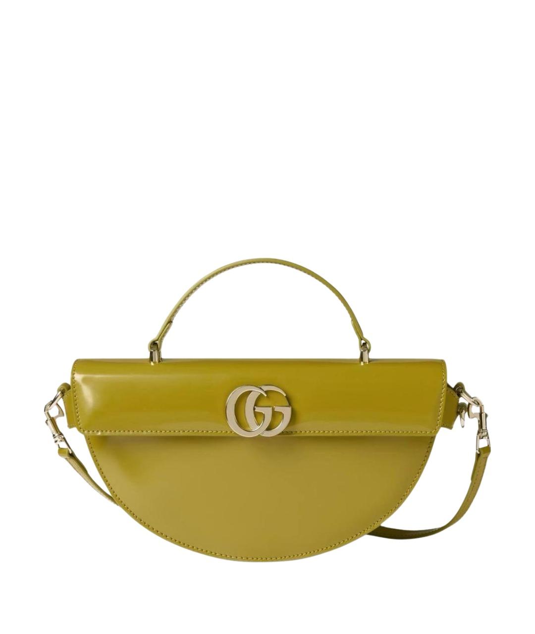 GUCCI Желтая кожаная сумка через плечо, фото 1