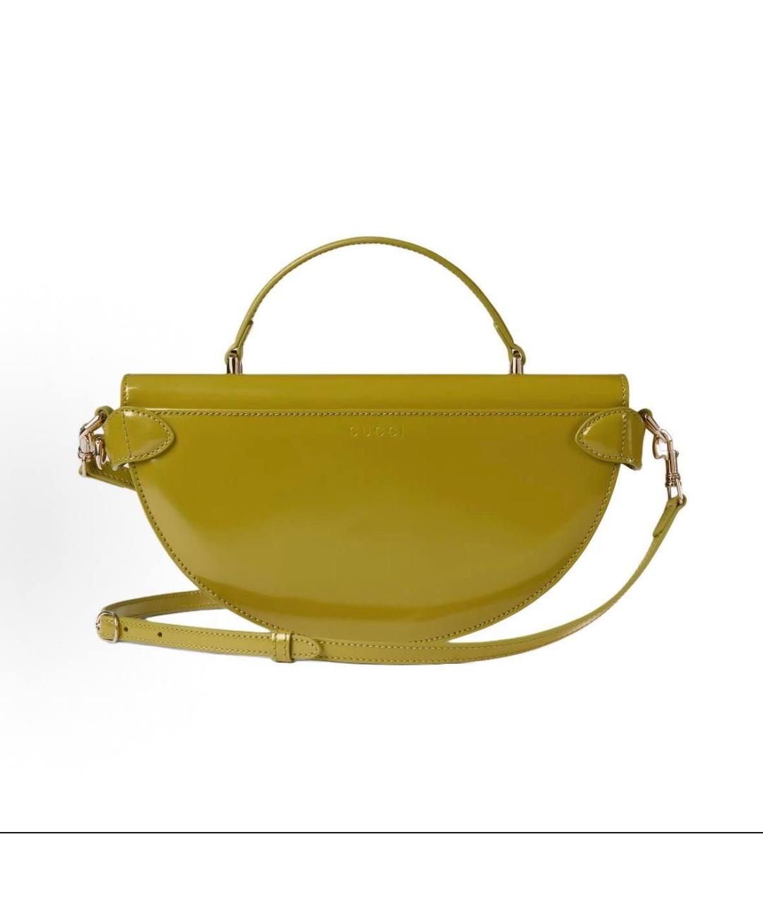 GUCCI Желтая кожаная сумка через плечо, фото 2