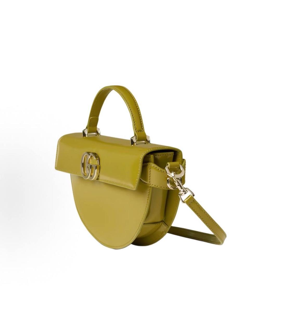 GUCCI Желтая кожаная сумка через плечо, фото 3