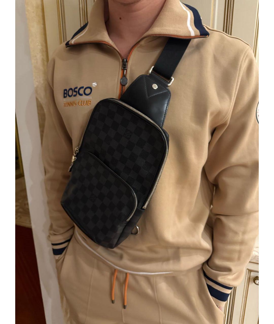 LOUIS VUITTON Антрацитовая сумка на плечо, фото 2