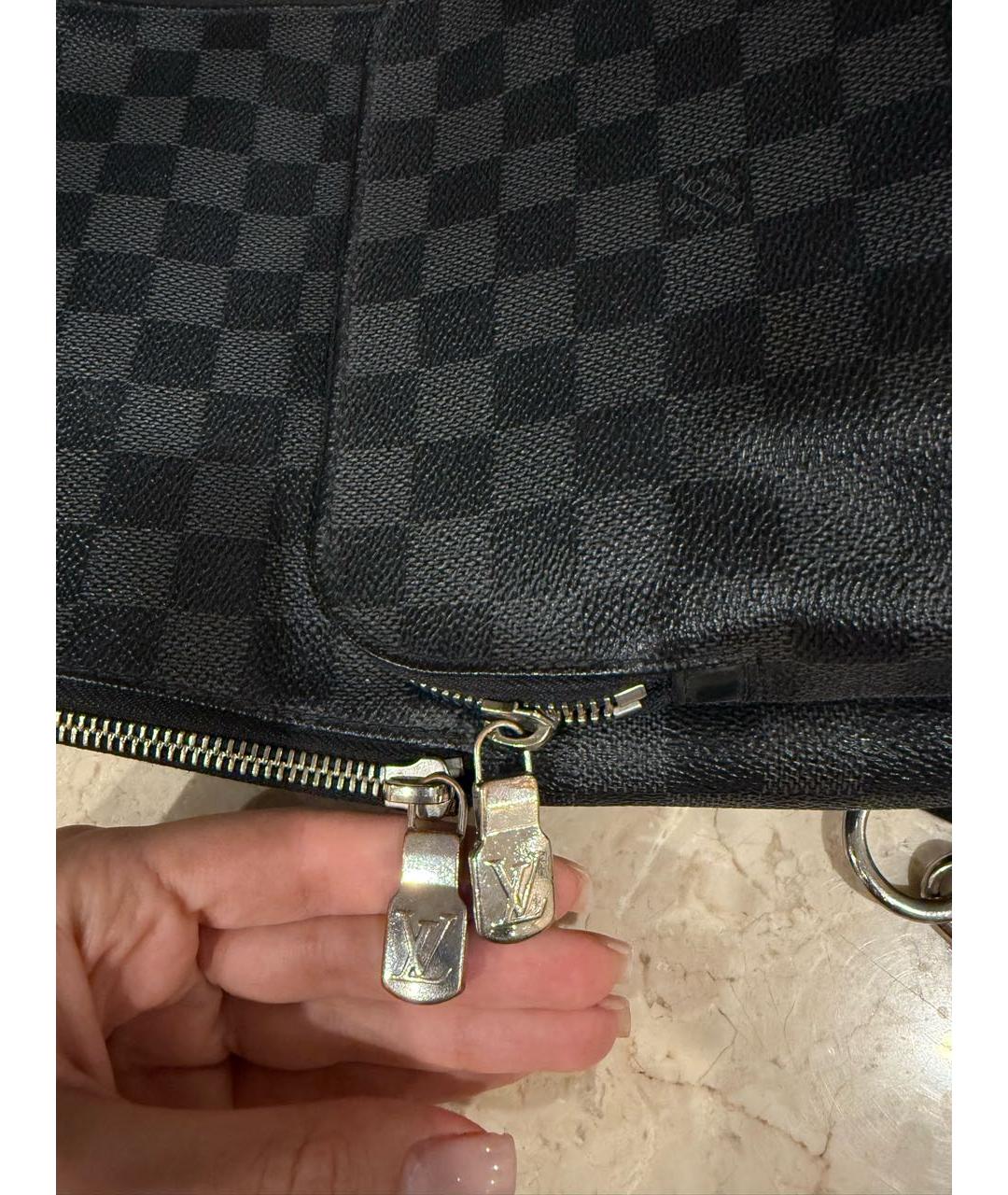 LOUIS VUITTON Антрацитовая сумка на плечо, фото 4