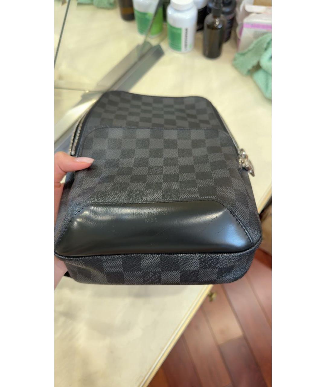 LOUIS VUITTON Антрацитовая сумка на плечо, фото 6