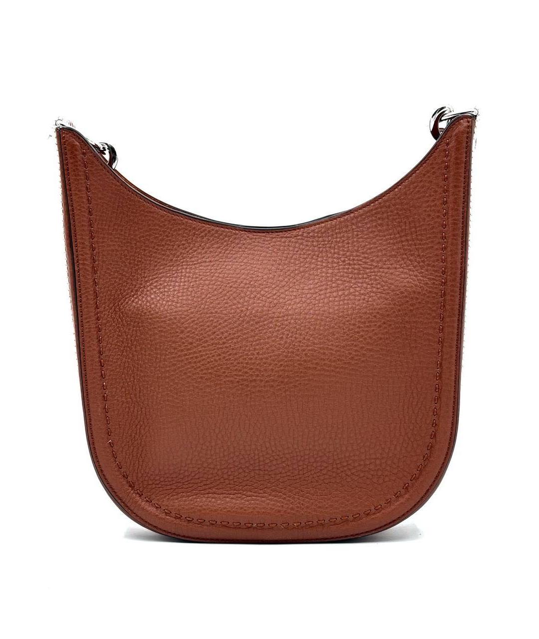 VALENTINO Коричневая кожаная сумка через плечо, фото 2