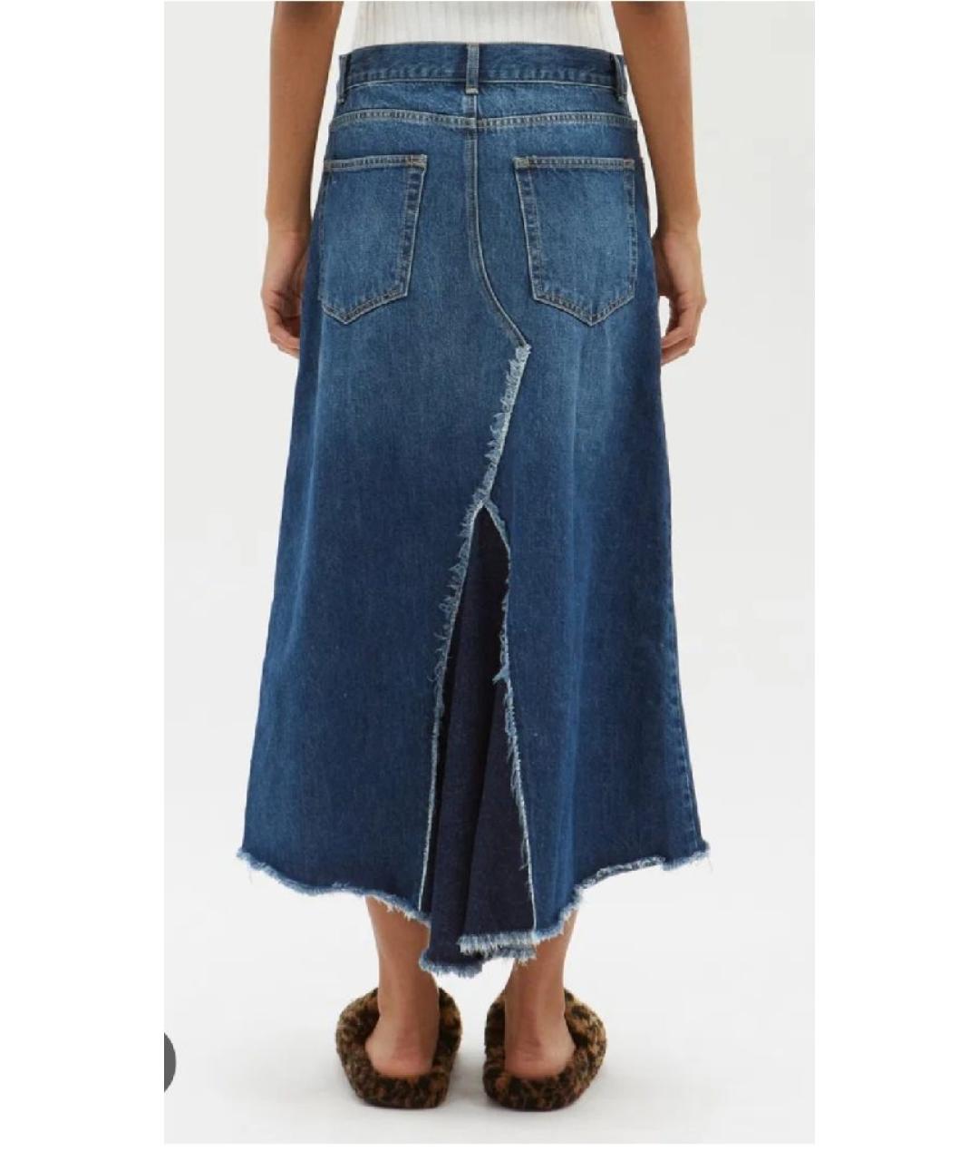 RAEY Синяя деним юбка макси, фото 2