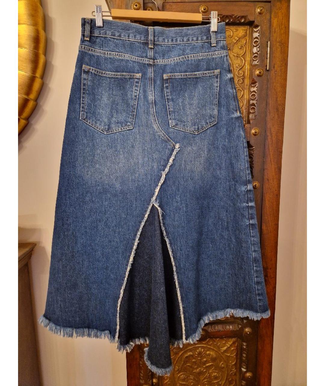 RAEY Синяя деним юбка макси, фото 4