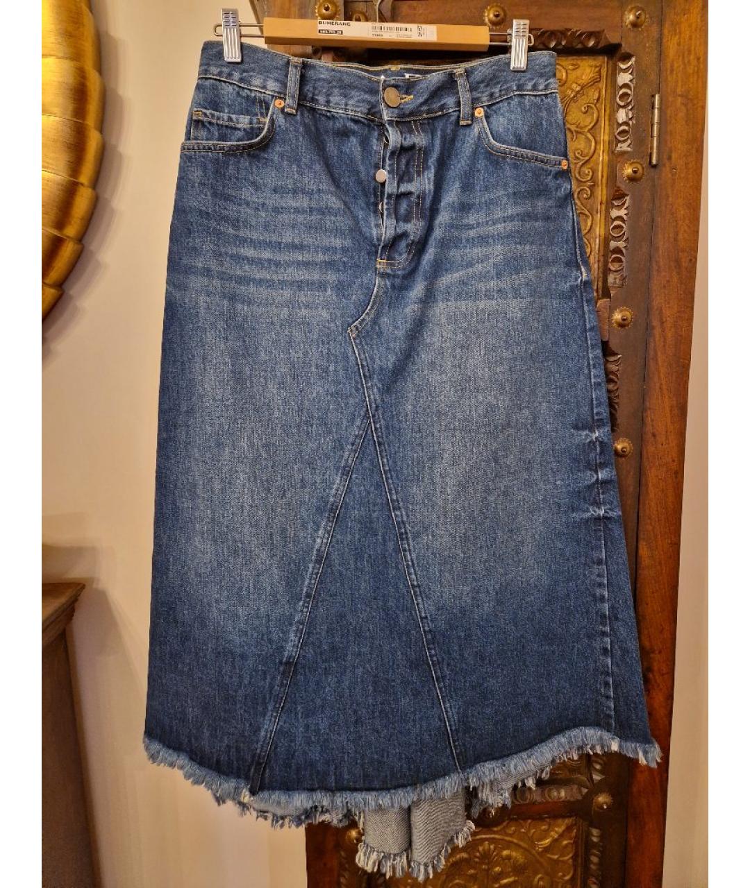 RAEY Синяя деним юбка макси, фото 3