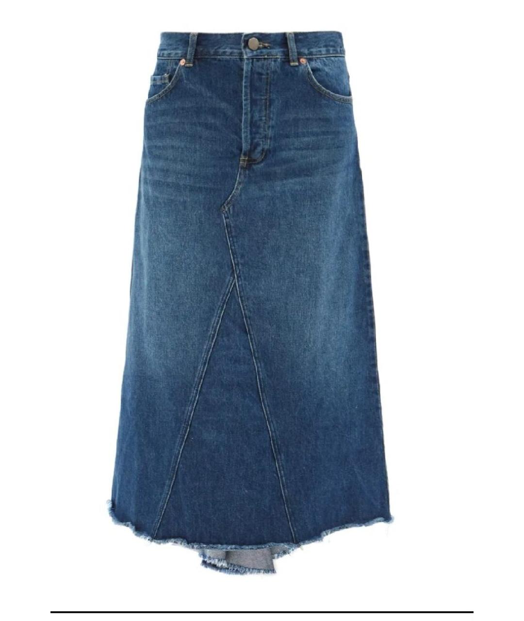 RAEY Синяя деним юбка макси, фото 10