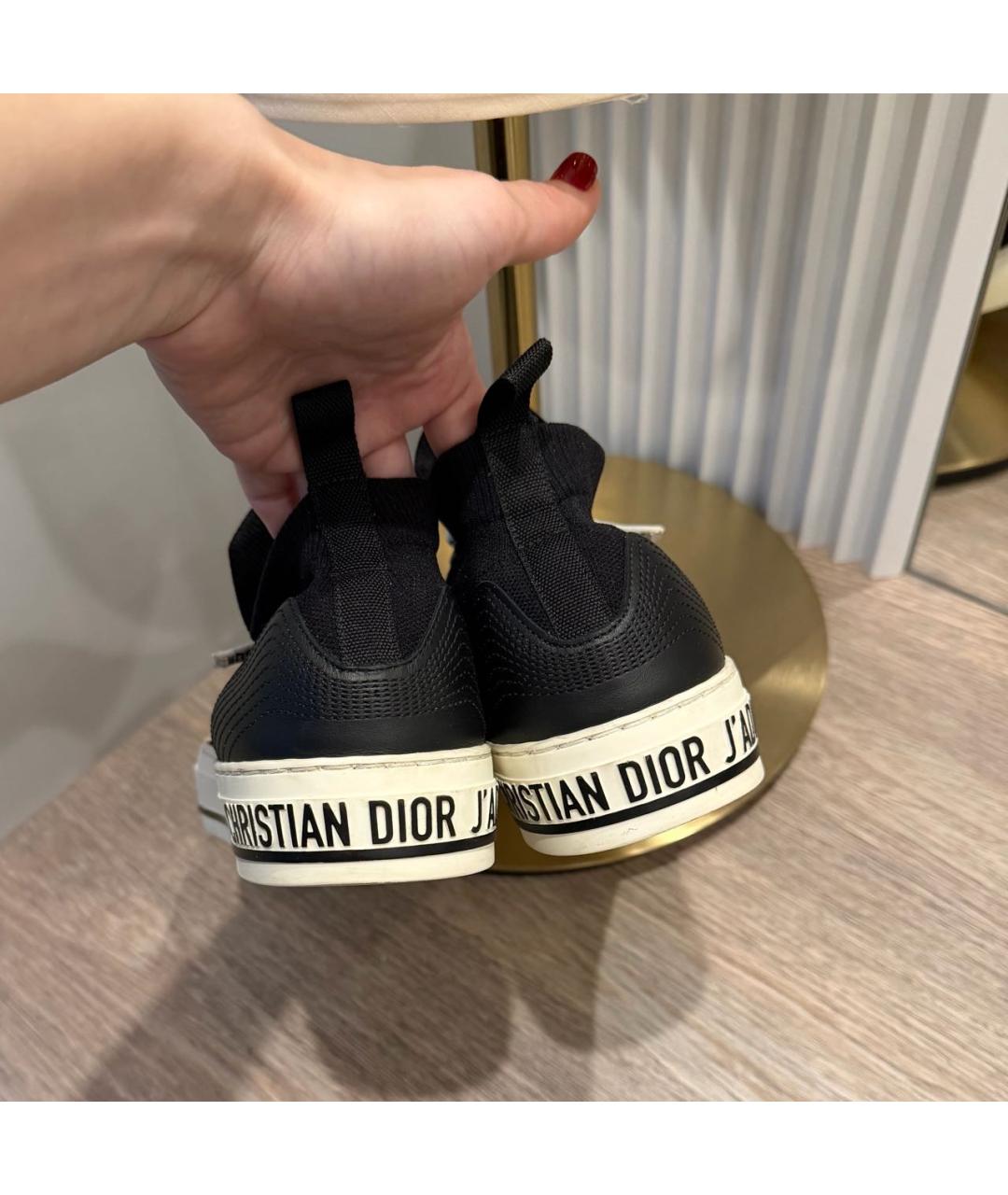 CHRISTIAN DIOR Черные текстильные кеды, фото 7
