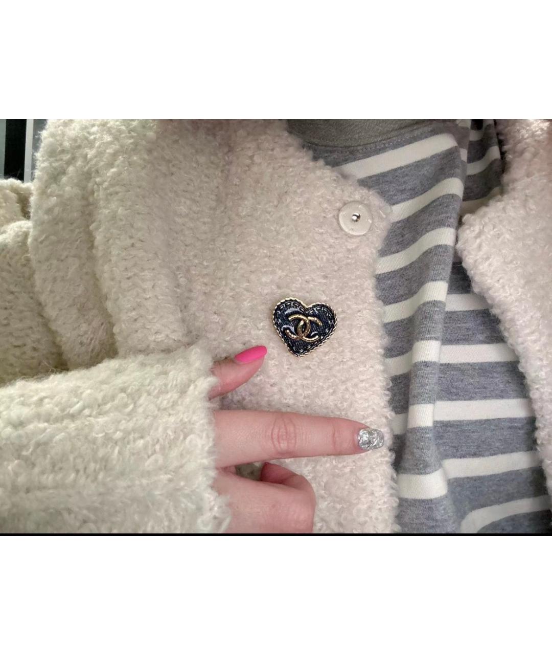 CHANEL Темно-синяя металлическая булавка / брошь, фото 6