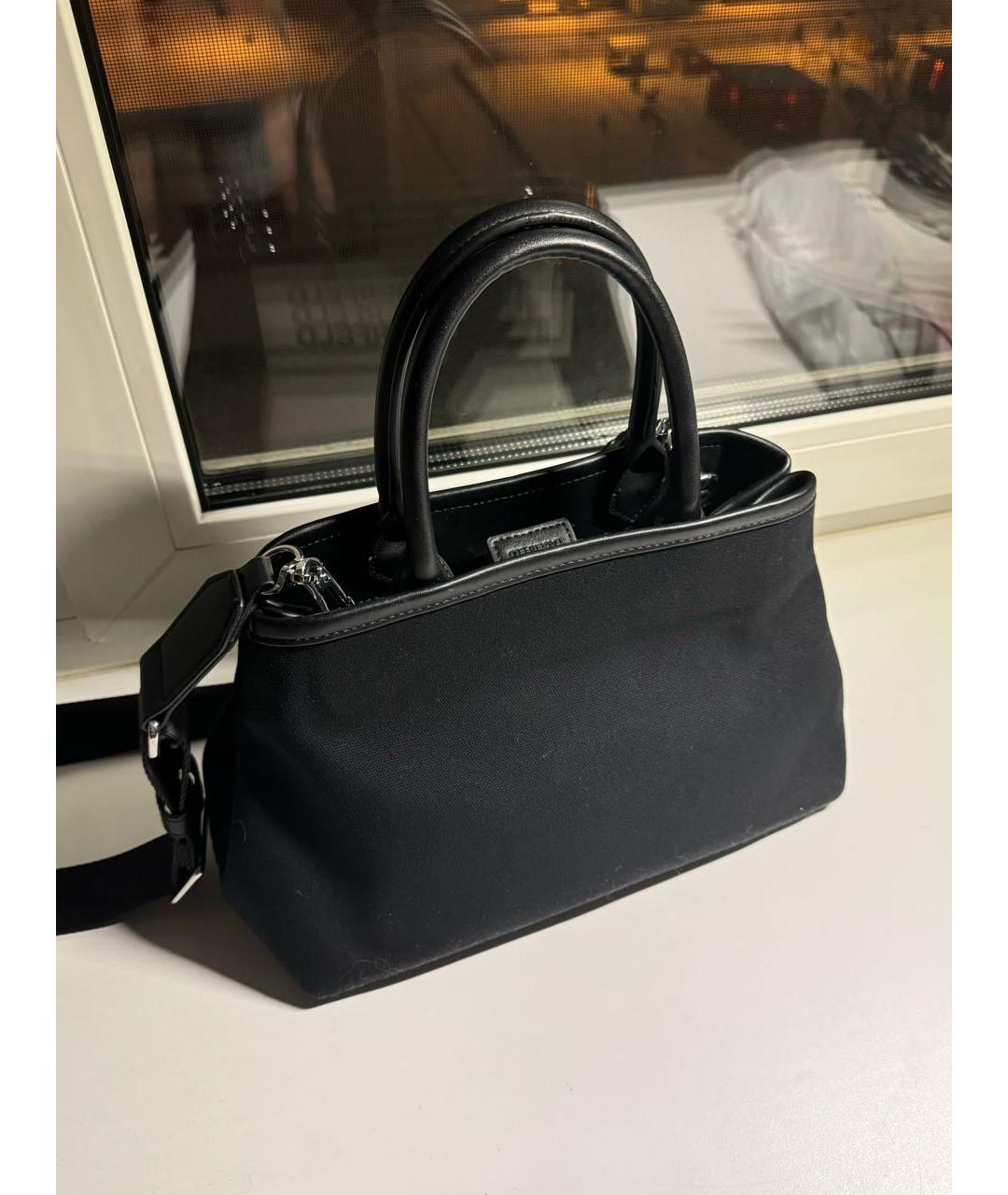 KARL LAGERFELD Черная жаккардовая сумка с короткими ручками, фото 3