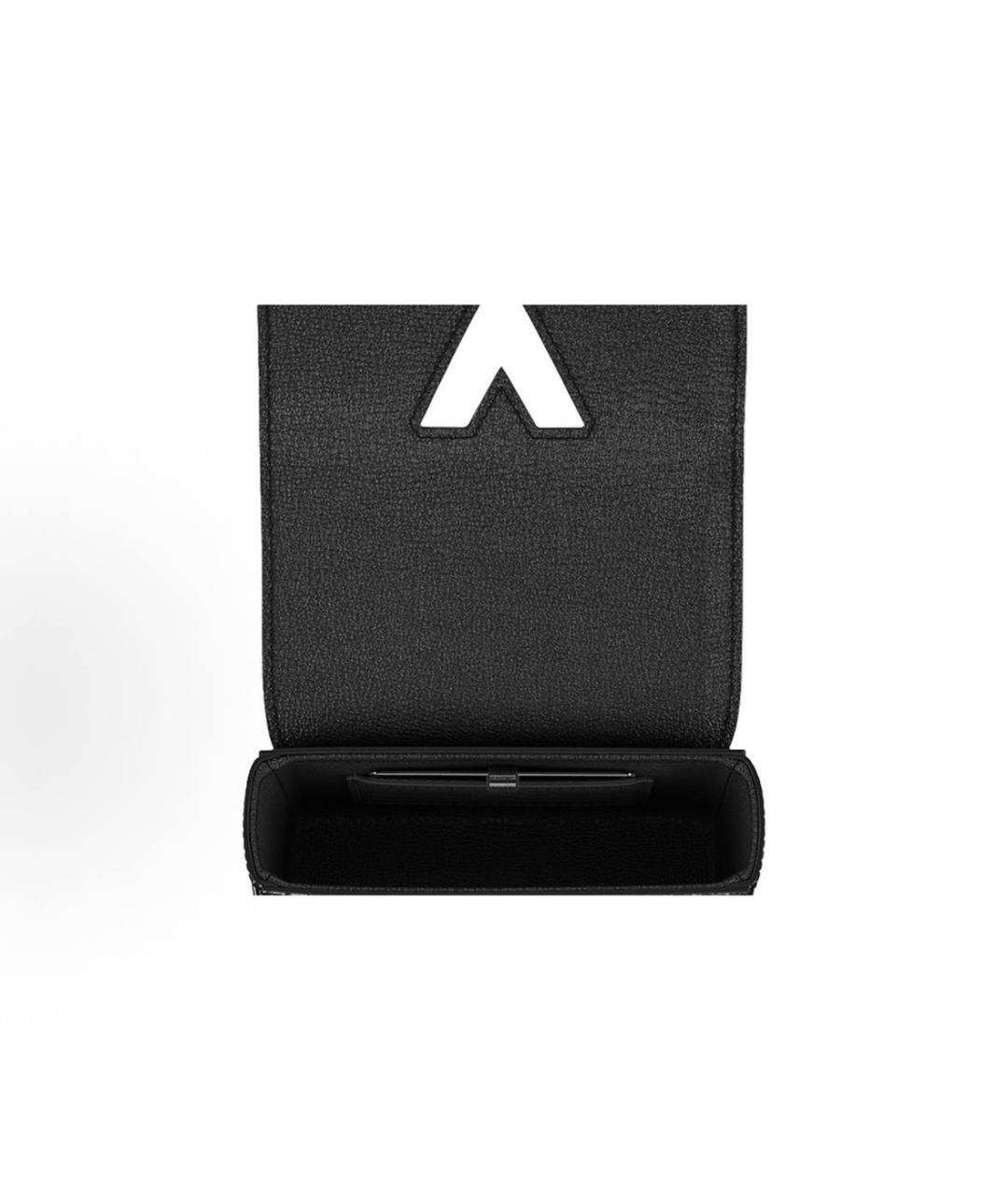 LOUIS VUITTON Черная кожаная сумка через плечо, фото 3