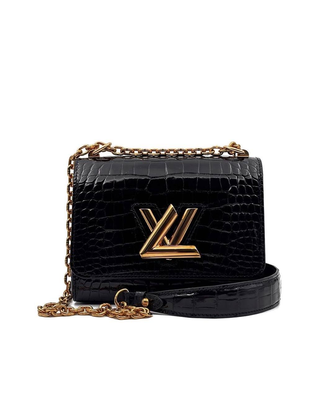 LOUIS VUITTON Черная кожаная сумка через плечо, фото 7