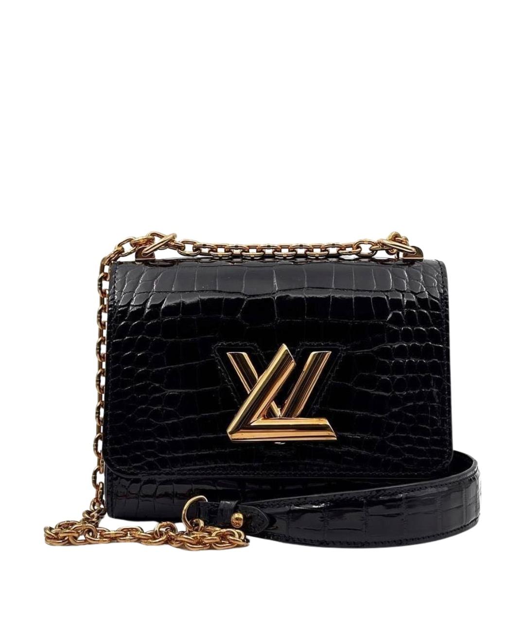 LOUIS VUITTON Черная кожаная сумка через плечо, фото 1