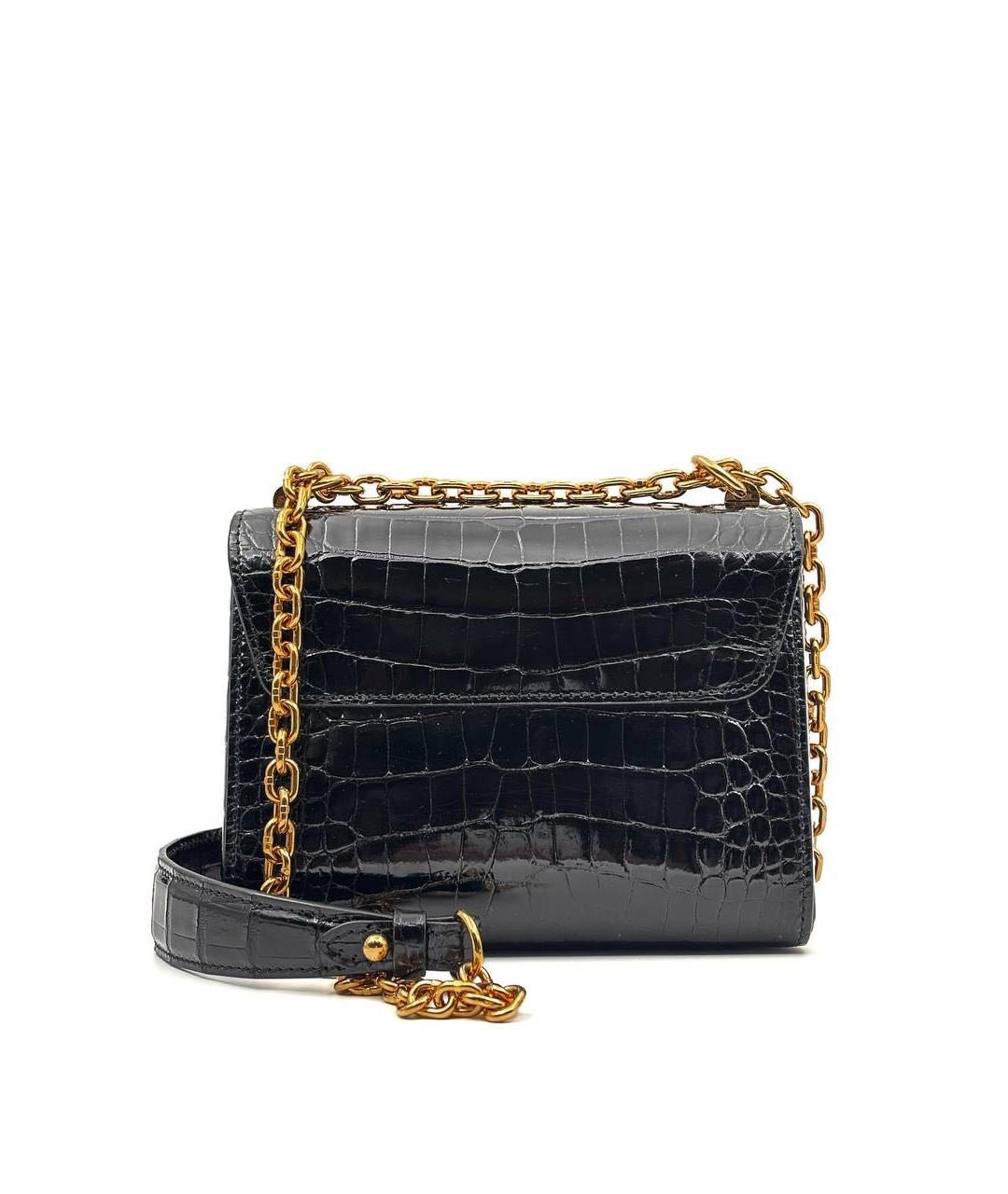 LOUIS VUITTON Черная кожаная сумка через плечо, фото 2