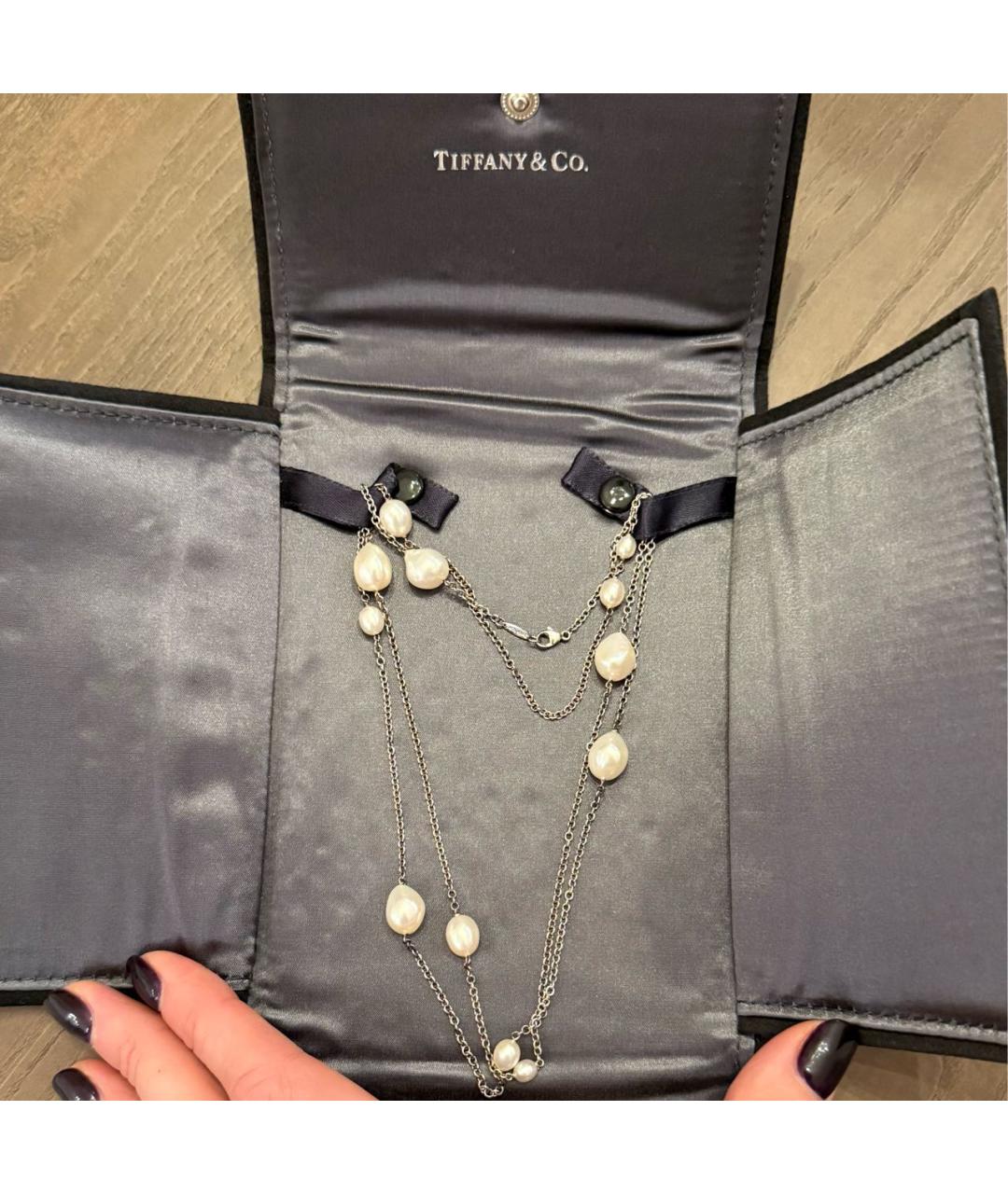 TIFFANY&CO Белое серебряное колье, фото 6