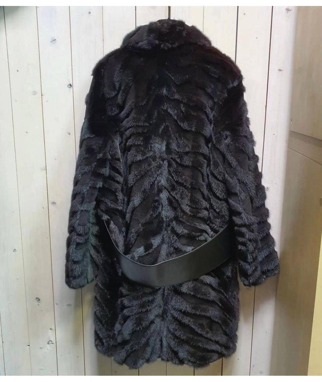 LOUIS VUITTON Черная меховая шуба, фото 2