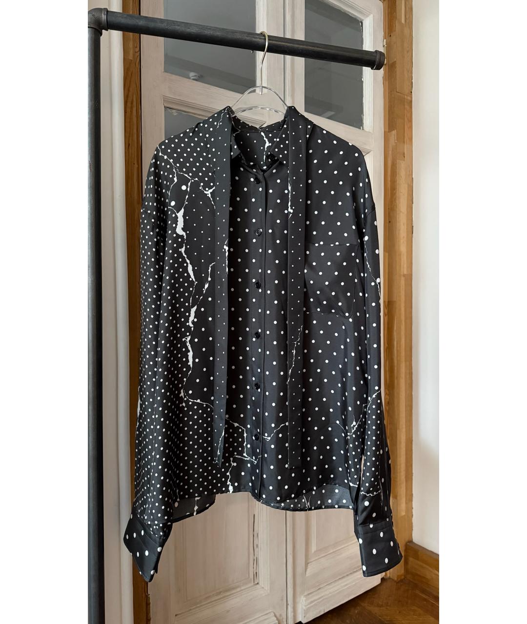 HAIDER ACKERMANN Черная шелковая блузы, фото 5