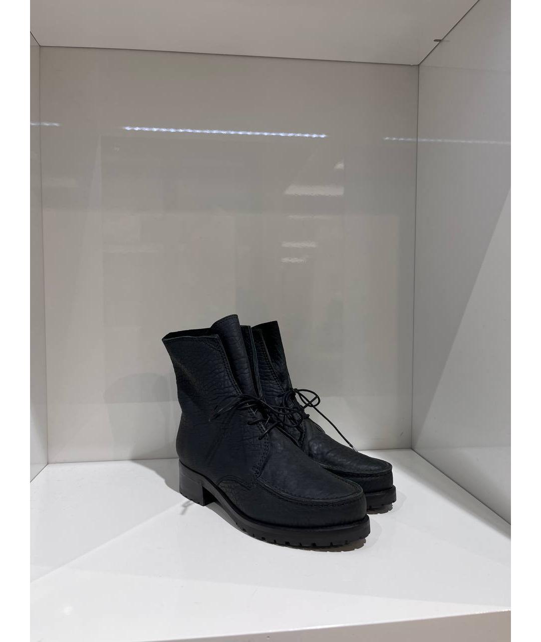 STUART WEITZMAN Черные кожаные ботинки, фото 2