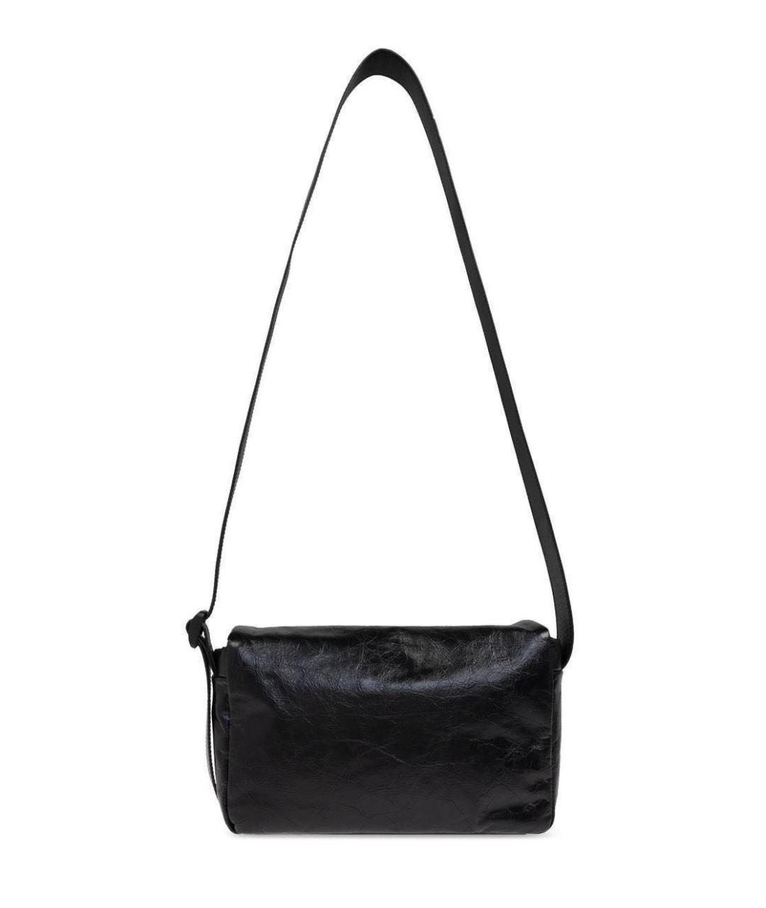 BALENCIAGA Черная кожаная сумка через плечо, фото 2