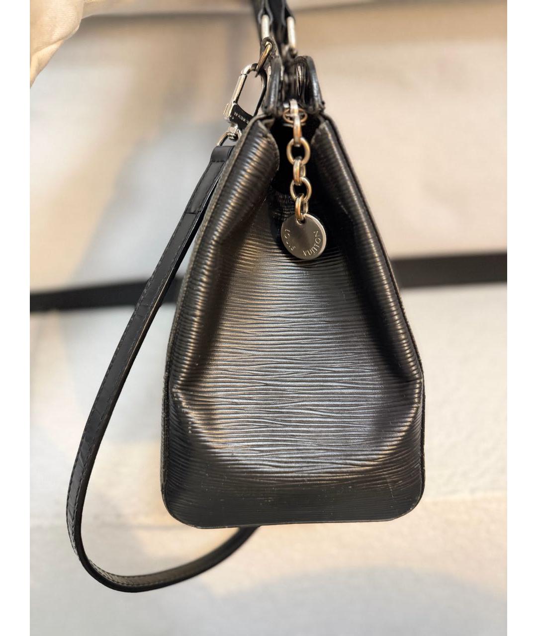 LOUIS VUITTON Черная кожаная сумка тоут, фото 2