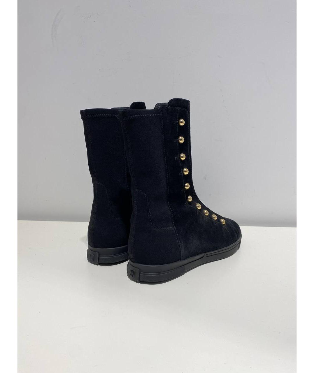 STUART WEITZMAN Черные замшевые ботинки, фото 3