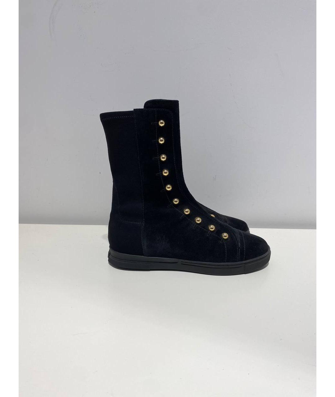 STUART WEITZMAN Черные замшевые ботинки, фото 4
