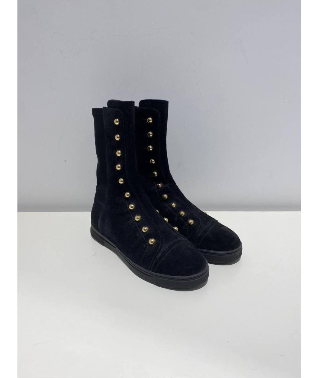 STUART WEITZMAN Черные замшевые ботинки, фото 5