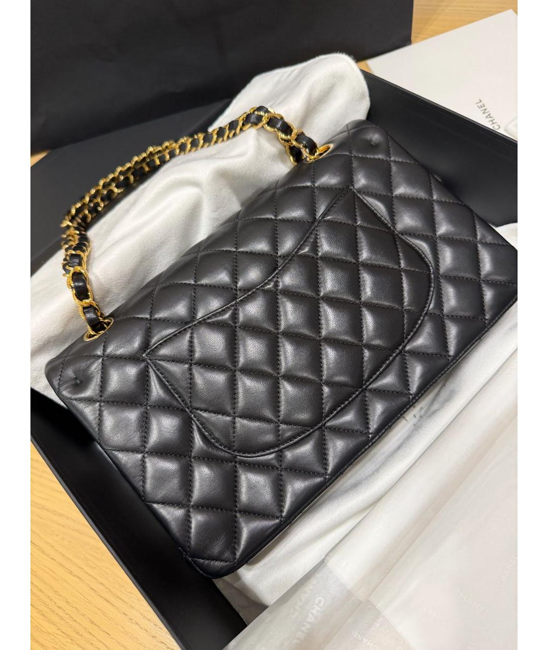 CHANEL Черная кожаная сумка через плечо, фото 6