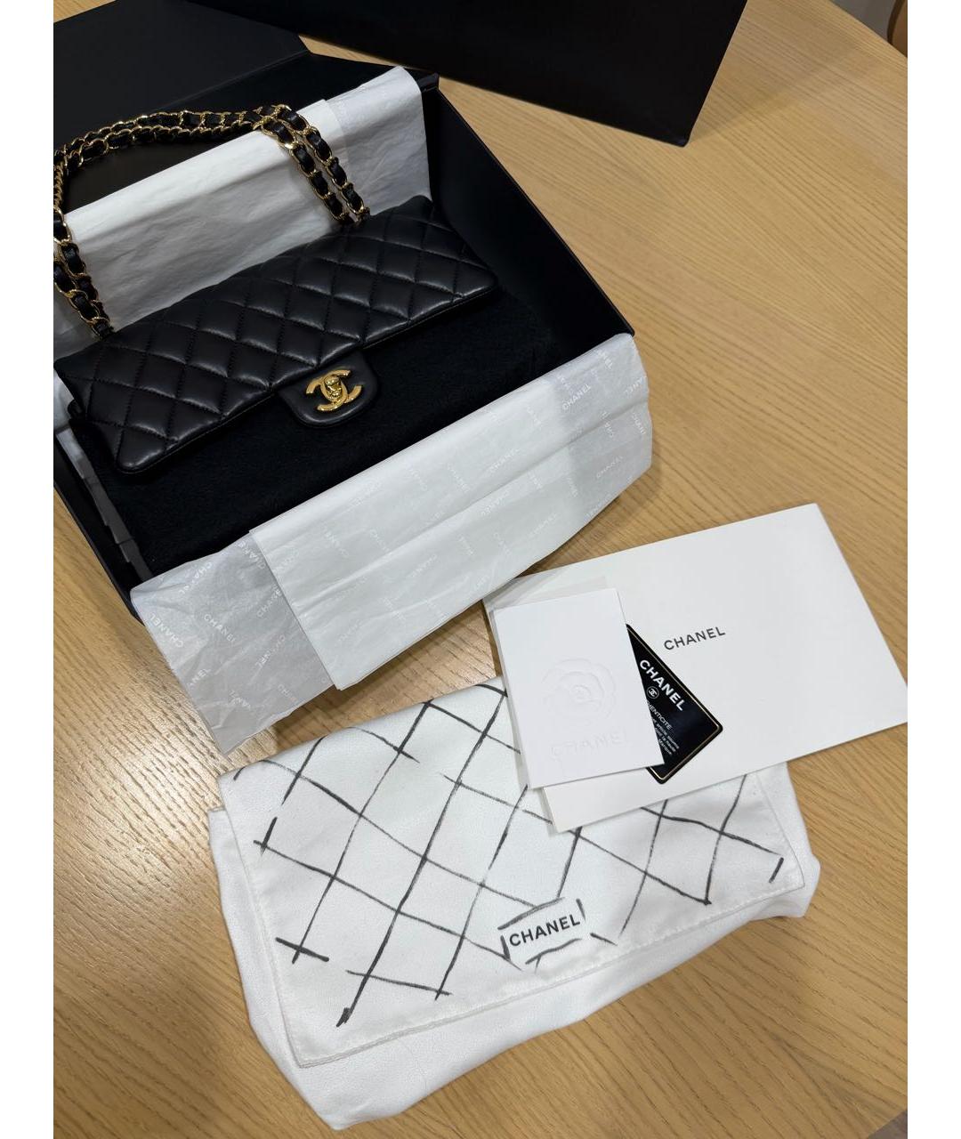 CHANEL Черная кожаная сумка через плечо, фото 3