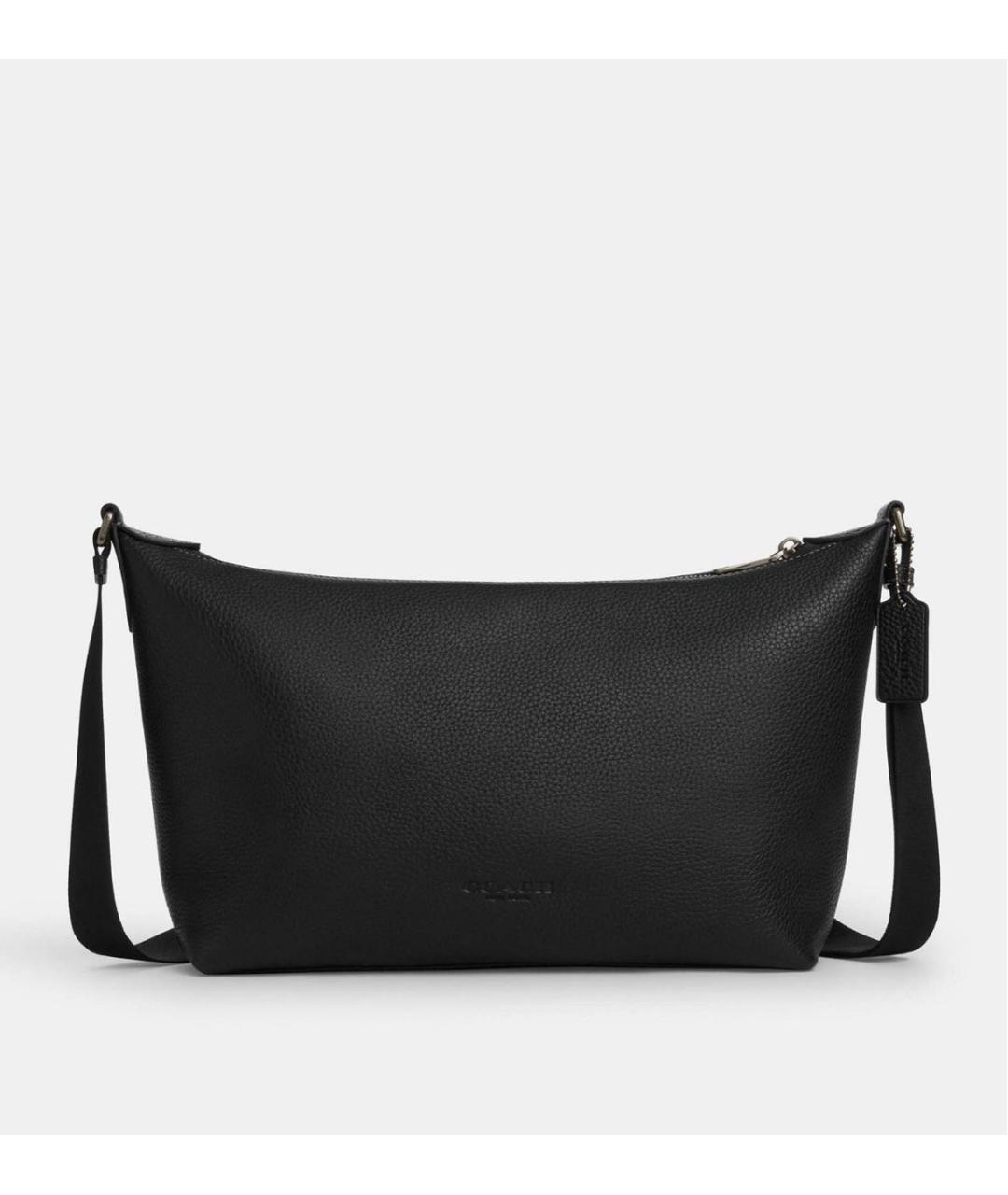 COACH Черная кожаная сумка на плечо, фото 9