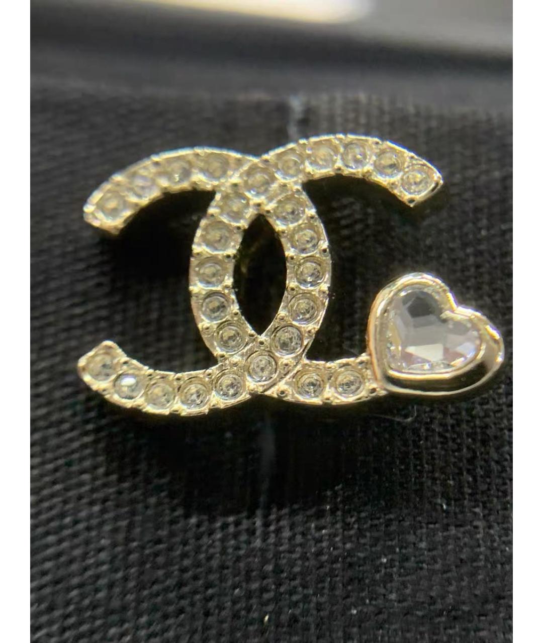 CHANEL Золотые металлические серьги, фото 5