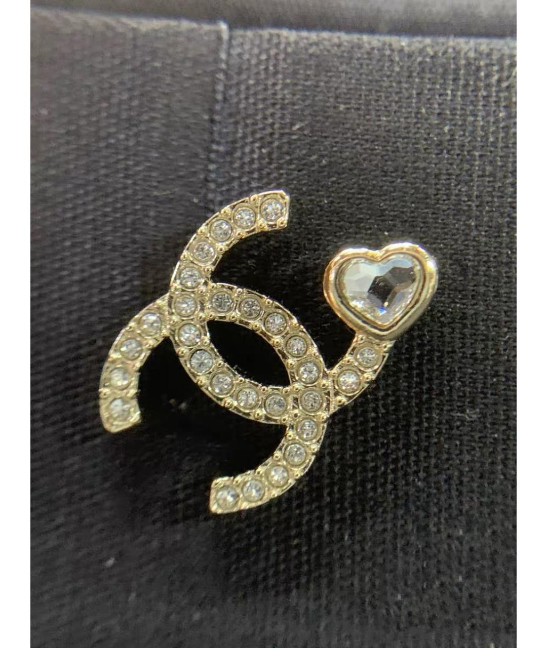 CHANEL Золотые металлические серьги, фото 2