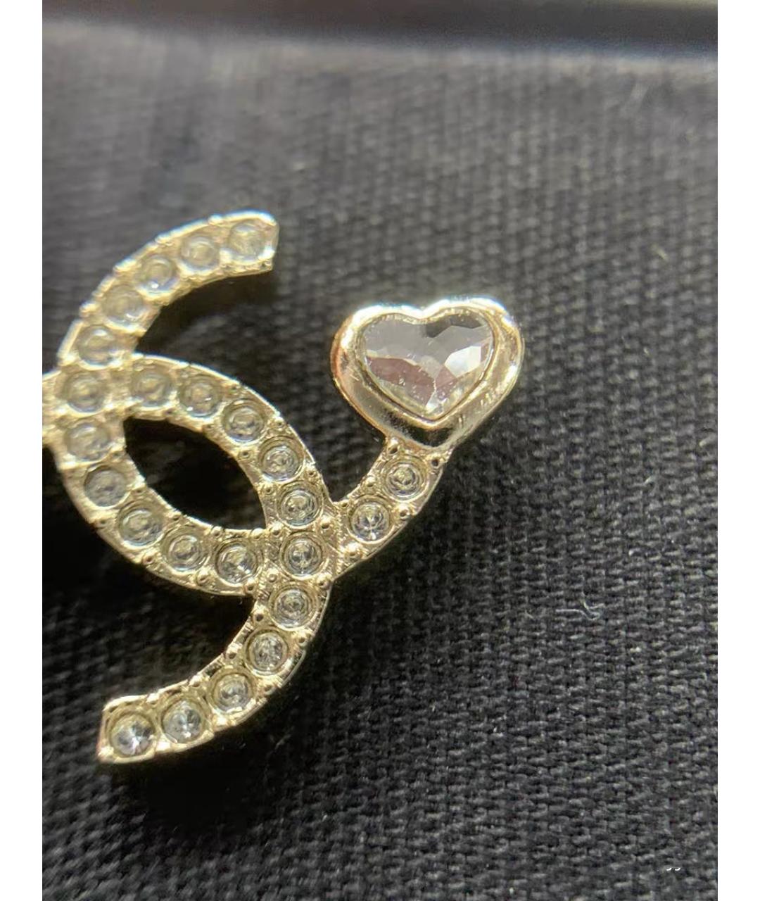 CHANEL Золотые металлические серьги, фото 4