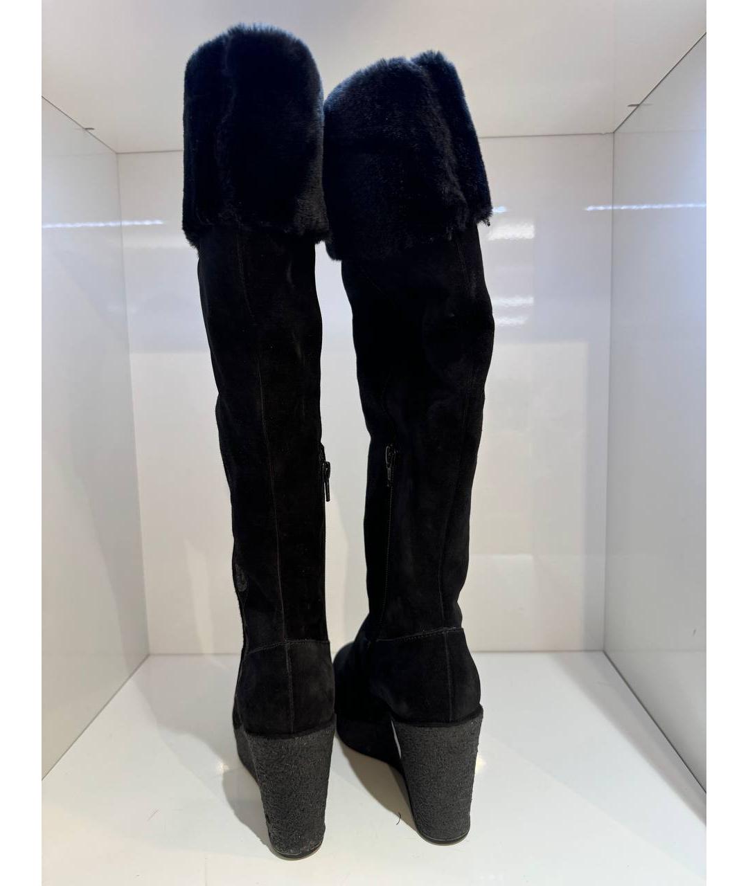 STUART WEITZMAN Черные замшевые сапоги, фото 3